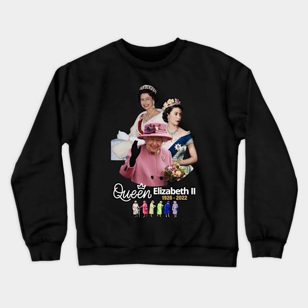 queen elizabeth vintage 1926-2022 Crewneck Sweatshirt by lubystevanus